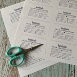 CARE LABELS / Printable Tags for Handmade Items