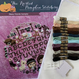 FIBERY FRIENDS SAMPLER (Cross-Stitch Kit) - Frosted Pumpkin Stitchery