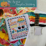 WAVES GALORE (Cross-Stitch Kit) - Frosted Pumpkin Stitchery