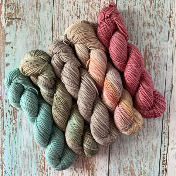 BC ORCHARDS // DEMI-SKEIN SET // Fil teint à la main // Fil dégradé moucheté