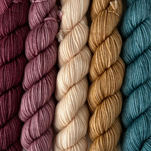COUNTRY FAIR // Bite-Size Mini Set of 5 // Hand Dyed Yarn