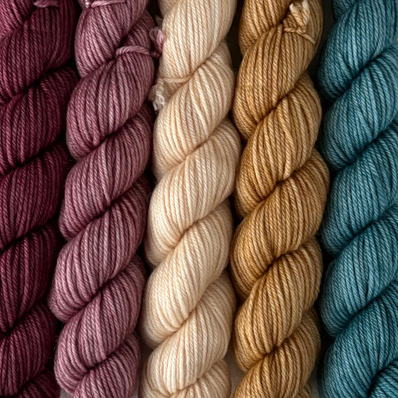 COUNTRY FAIR // Bite-Size Mini Set of 5 // Hand Dyed Yarn