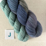 APPETIZER SOCK SETS - 50g Half Skein w/ Coordinating 20g Mini