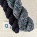 APPETIZER SOCK SETS - 50g Half Skein w/ Coordinating 20g Mini
