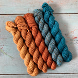 PATINA // Bite-Size Mini Set of 5 // Hand Dyed Yarn