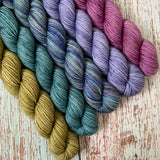HYDRANGEA // Bite-Size Mini Set of 5 // Hand Dyed Yarn