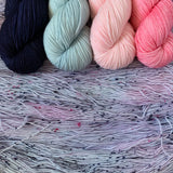 FROZEN SUNSET // Hand Dyed Yarn // Speckled Variegated Yarn